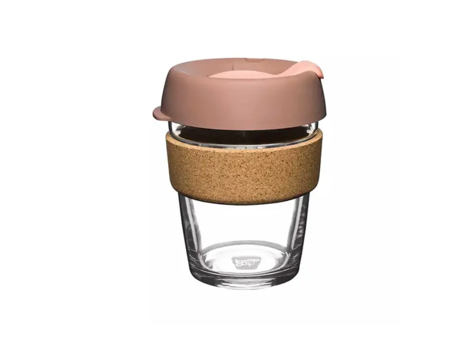 Brew Cork - herbruikbare koffiebeker - Zwart M (340 ml) - verschillende designs