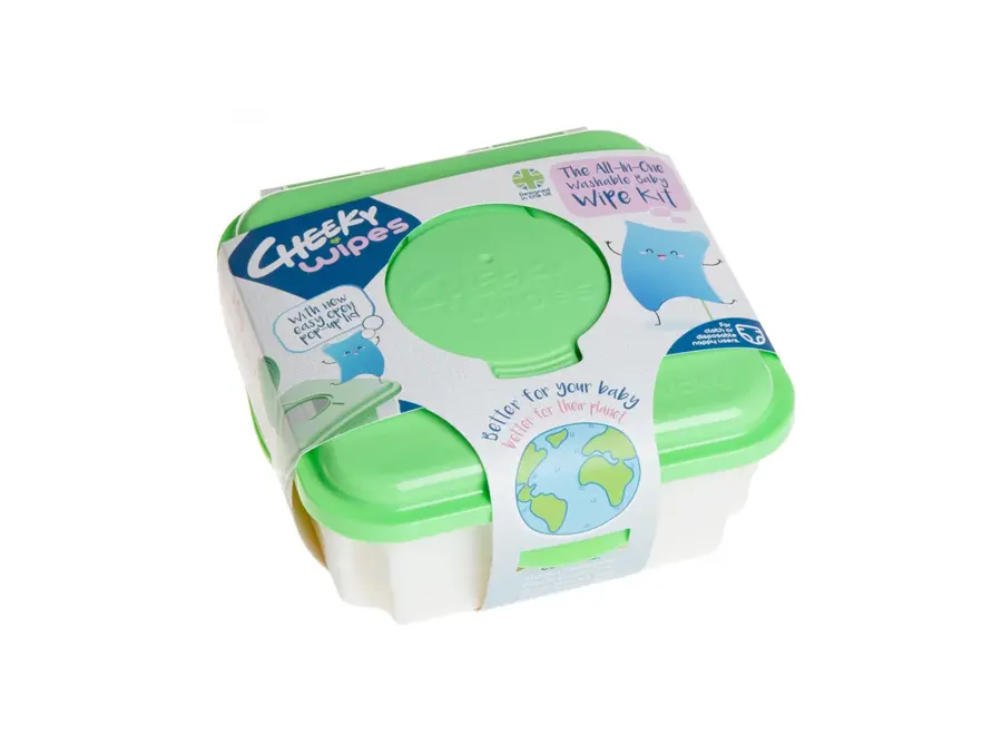 Cheeky Wipes Mucky Container Grey and Green