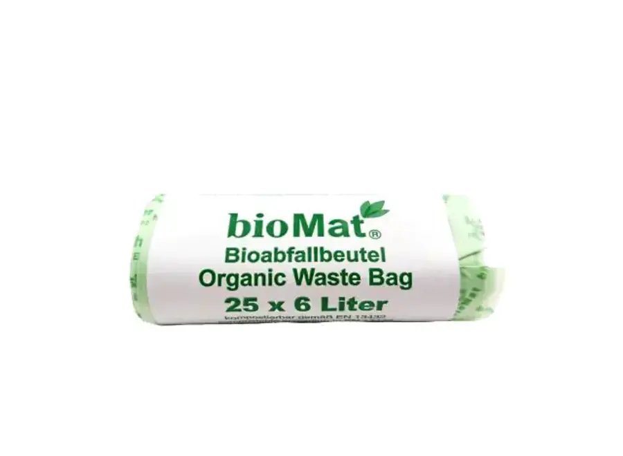 Sacs-poubelle compostables – 25 × 6 litres – Déchets de salle de bain et toilettes