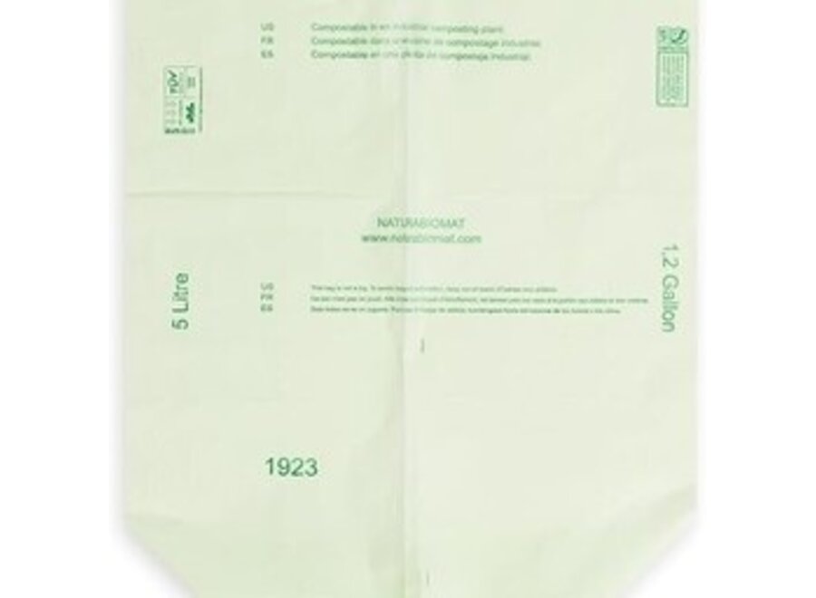 Voordeelverpakking Composteerbare Vuilniszakken - 10 x 25 x 6 Liter - Badkamer- en toiletafval