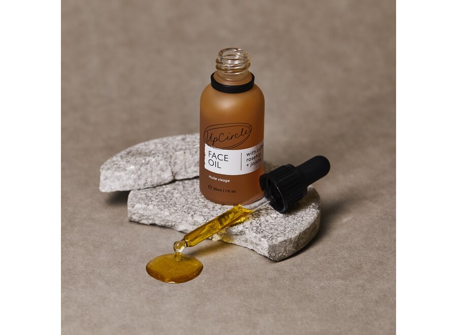 Huile visage café et rose musquée - 30 ml - effet hydratant - convient à tous les types de peau