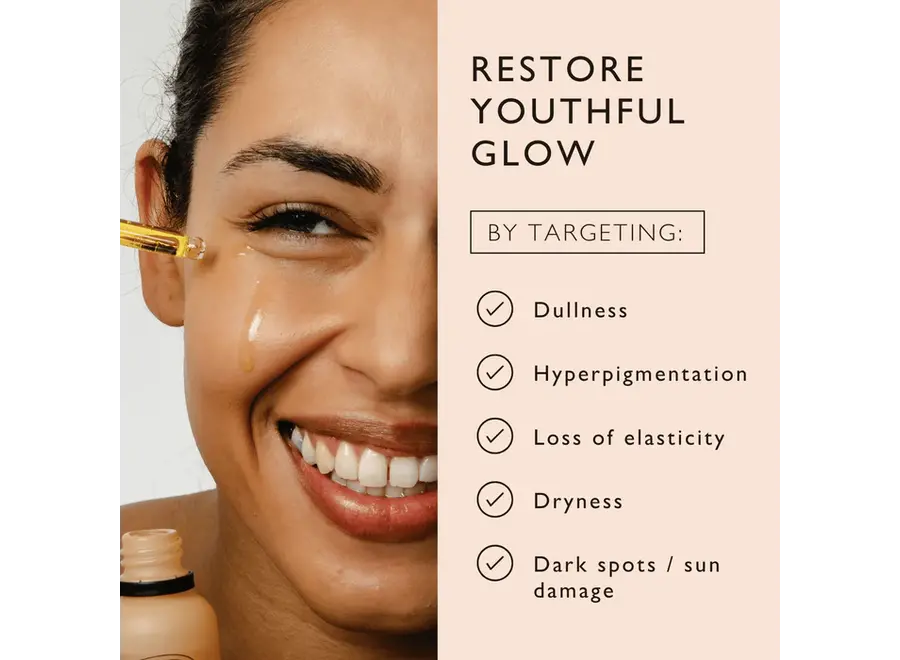 Huile visage café et rose musquée - 30 ml - effet hydratant - convient à tous les types de peau