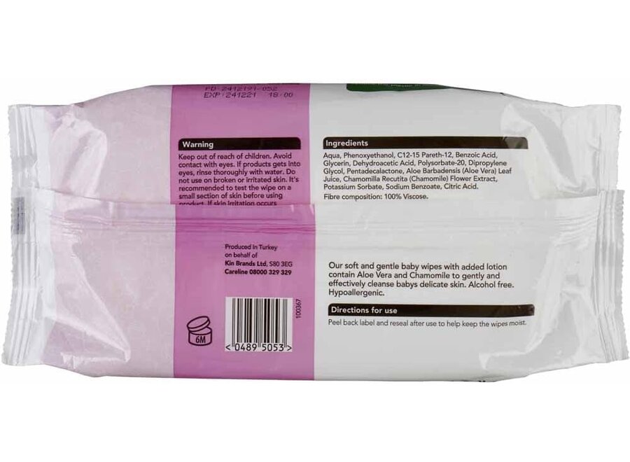 Skin Therapy Plastikfreie und parfümfreie Sensitive Baby Feuchttücher