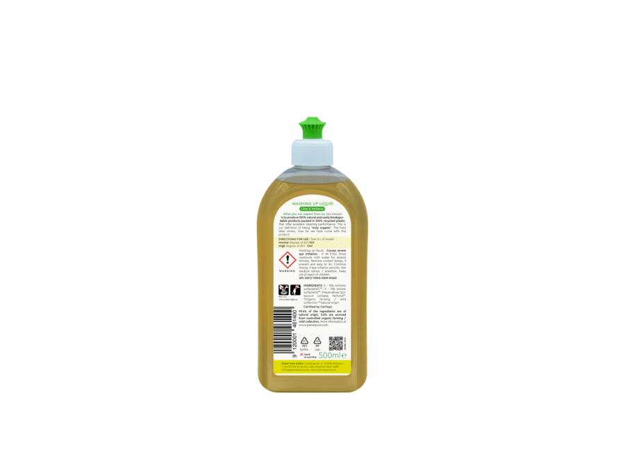 Planet Pure - Liquide vaisselle - Citron vert et verveine - 500 ml