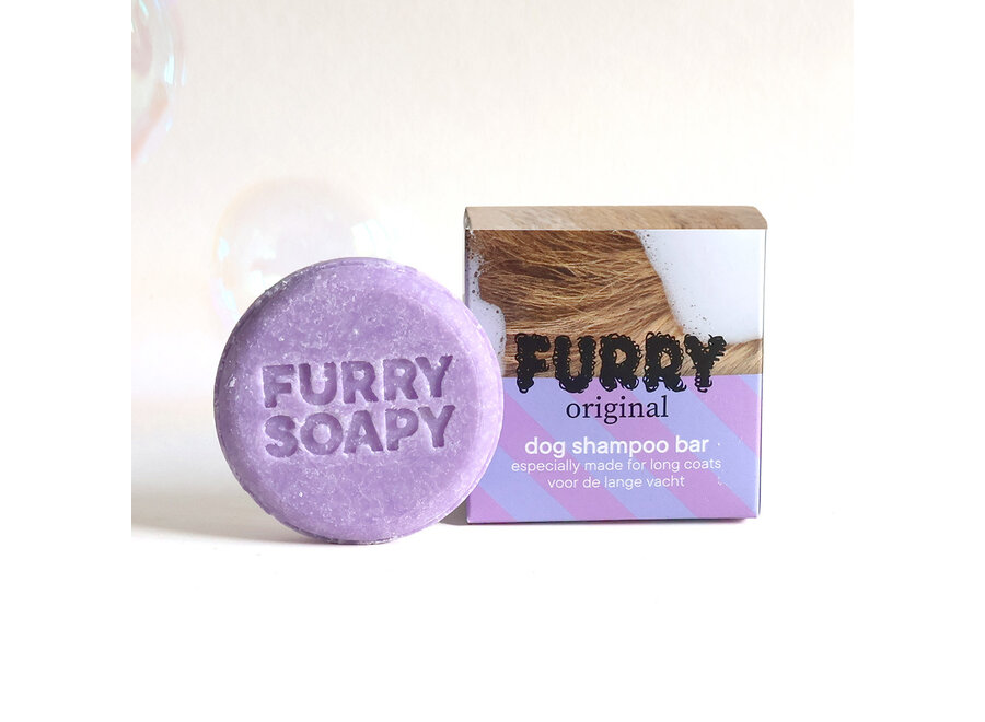 Furry Dog Shampoo Bar - Long Coat - Wonderful scent - Cleans the coat