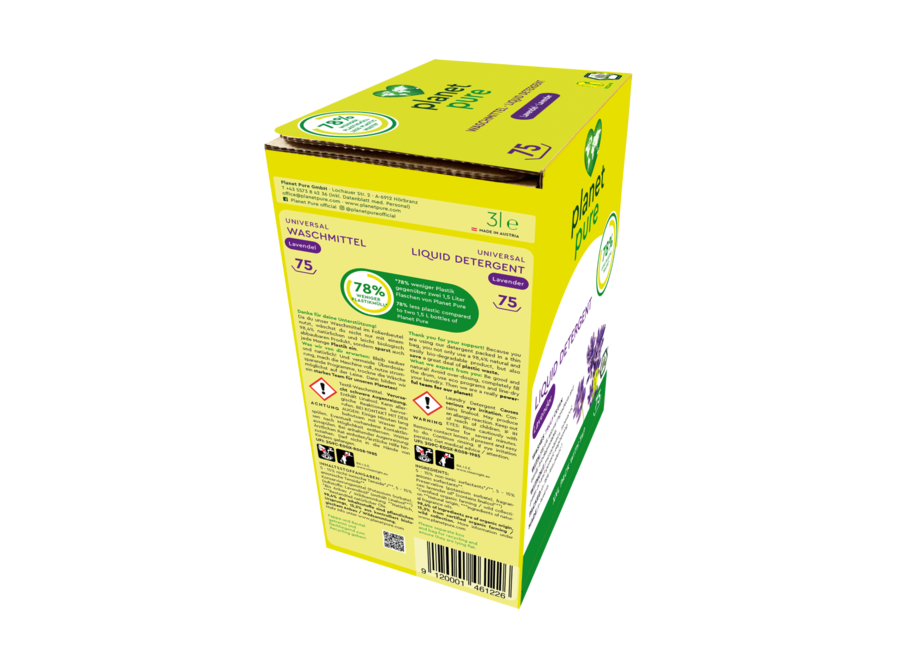 Planet Pure - Lessive écologique universelle - Lavande - 3 L