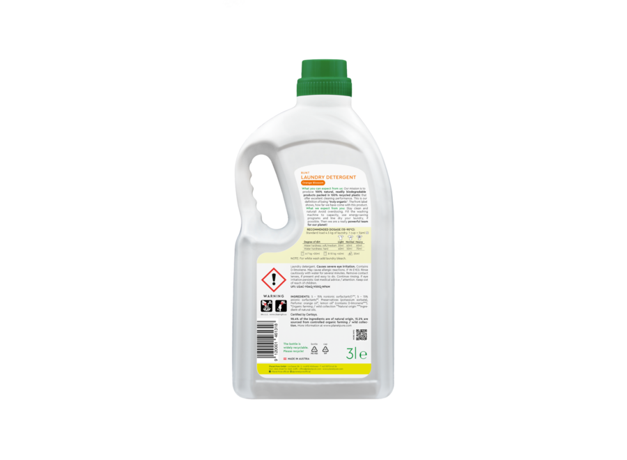 Planet Pure - Lessive écologique - Linge de couleur - Fleur d'oranger - 3 L
