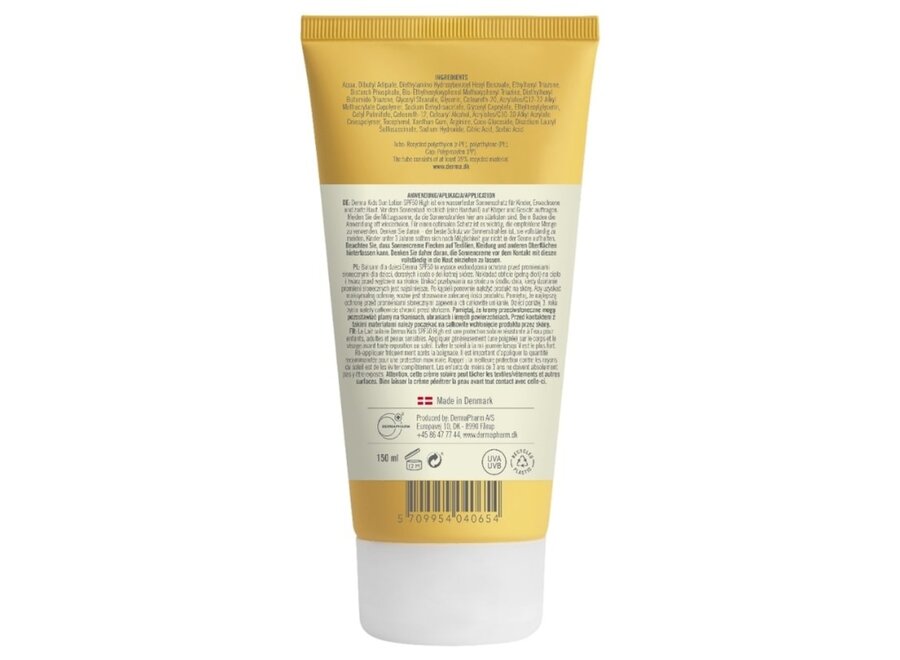 Crème solaire naturelle - Lotion SPF50 - 150 ml - Protection solaire écologique