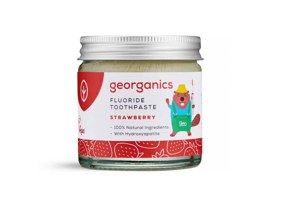 Georganics - Kinderzahnpasta mit Fluorid - Erdbeere