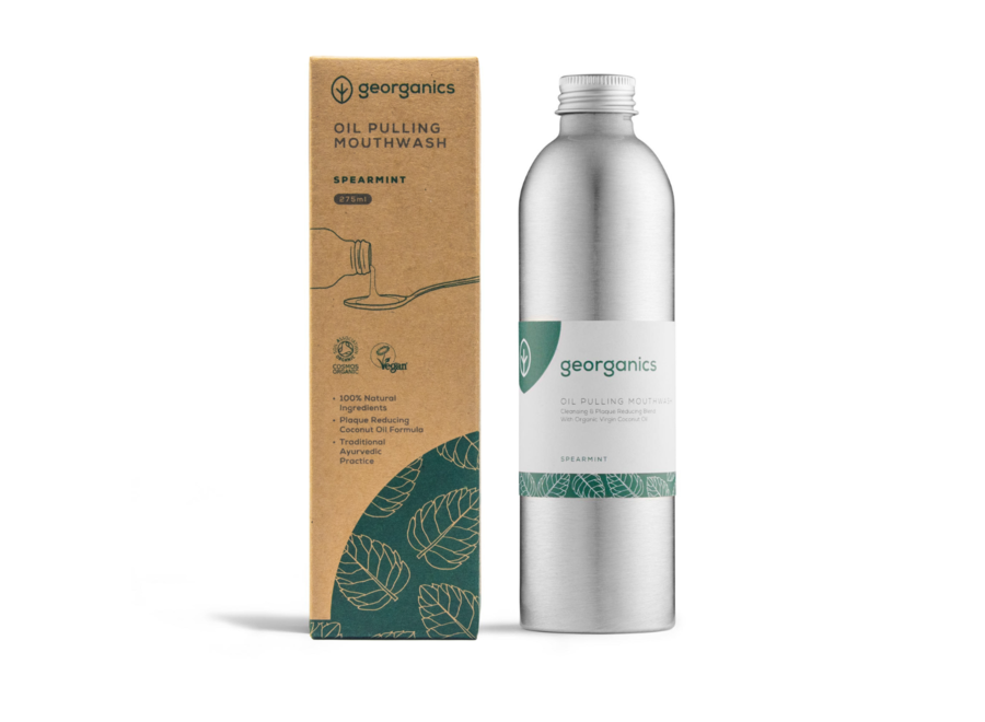 Oil Pulling Mouthwash - Orange or Spearmint - Antibacterial