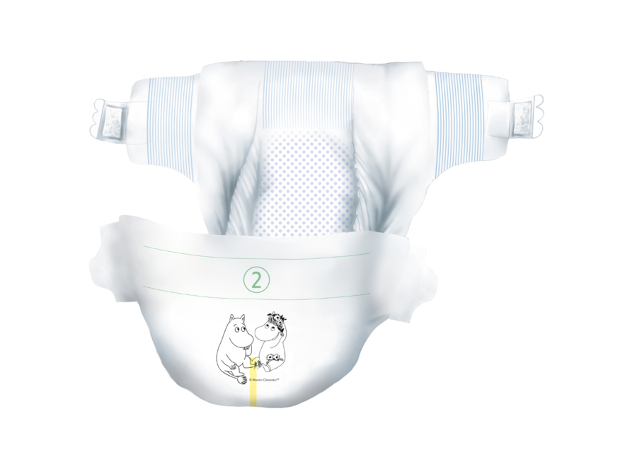 Moomin Baby Eco Disposable diapers - size 2 - 3 to 6 kg