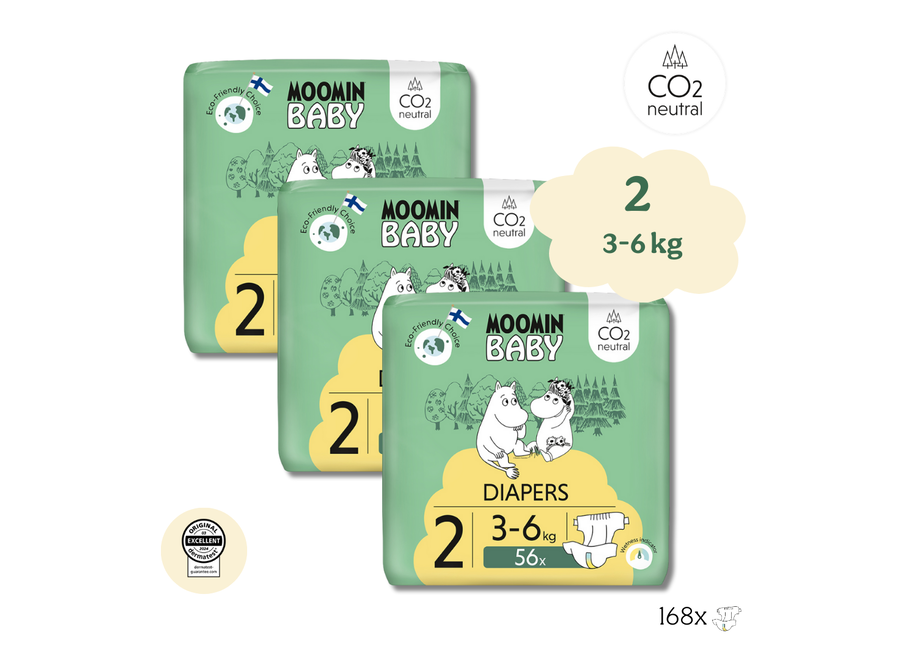 Eco Luiers - maat 2 - 3 t/m 6 kg - Voordeel verpakking