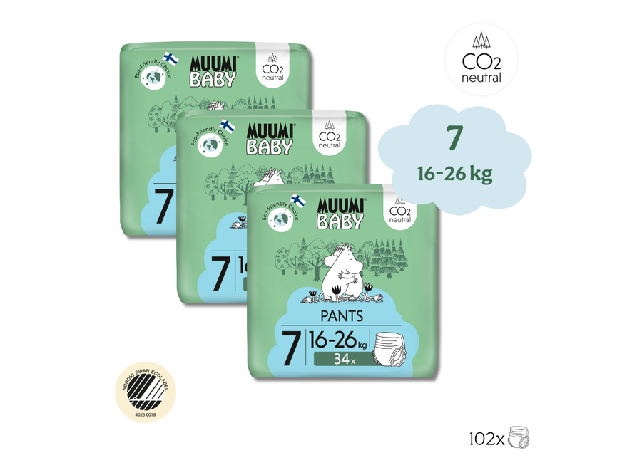 Culottes Écologiques Moomin Baby - taille 7 - 16 à 26 kg - Pack économique