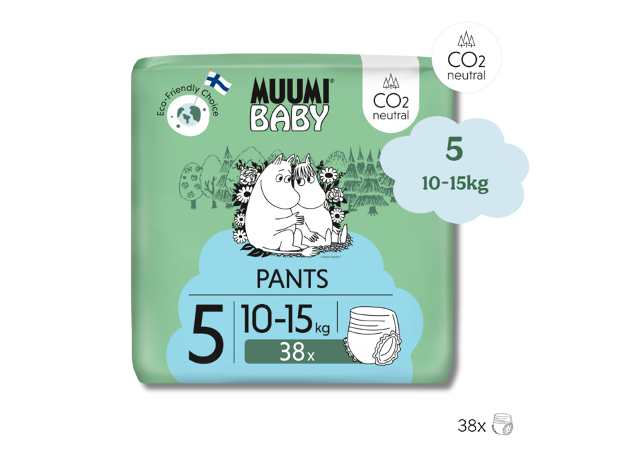Moomin Baby Eco Nappy Pants - size 5 - 10 to 15 kg