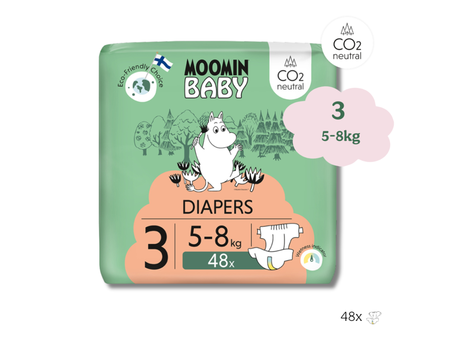 Moomin Baby Eco Wegwerpluiers - maat 3 - 5 t/m 8 kg
