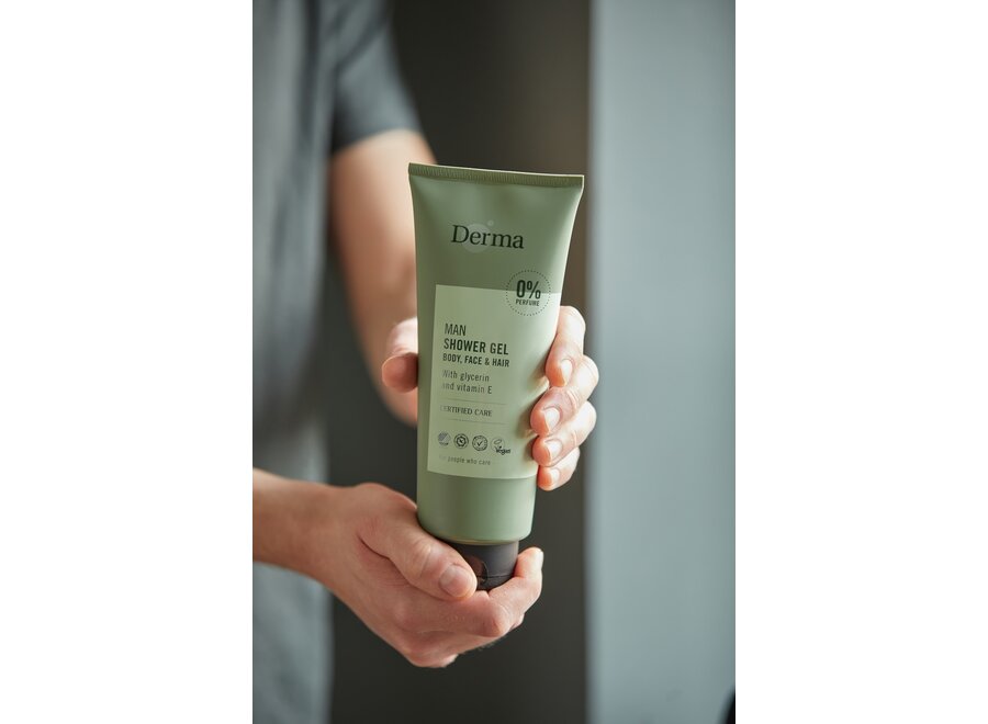 Derma Man - Shower gel 3 in 1 | 350 ML | Fragrance free
