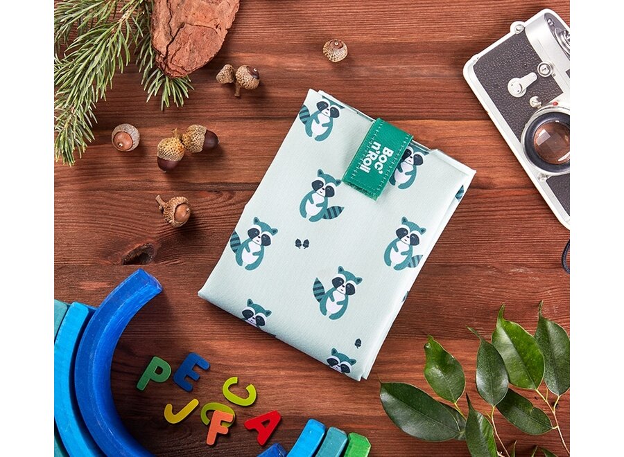 Foodwrap - Waschbär - Wiederverwendbare Sandwichtasche - Leicht zu reinigen