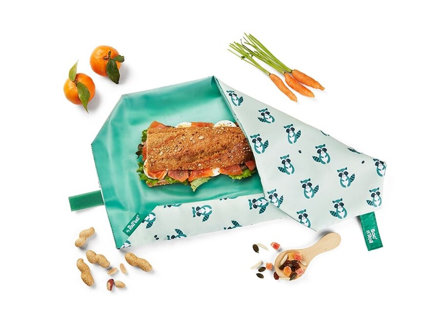 Foodwrap - Waschbär - Wiederverwendbare Sandwichtasche - Leicht zu reinigen