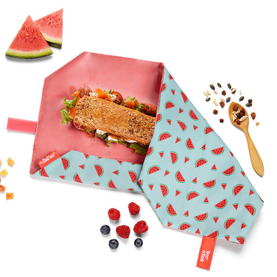 Roll'Eat ®- Boc'n'Roll Tiles | Borsa Porta Panini, Sacchetto Riutilizzabile ed Ecologico senza BPA, Gotic