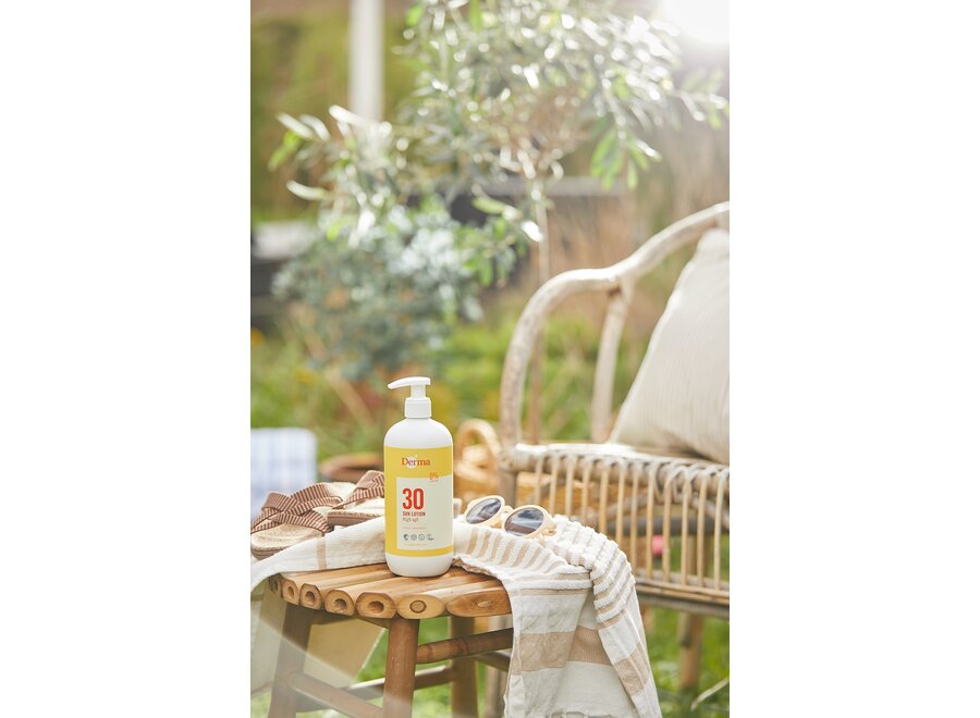 Derma Eco Sun Lotion Solaire SPF30 : Protection Biologique et Étanche pour Tous