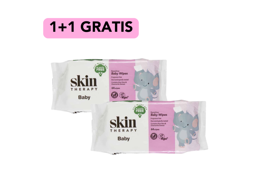 Skin Therapy Plastikfreie und parfümfreie Sensitive Baby Feuchttücher