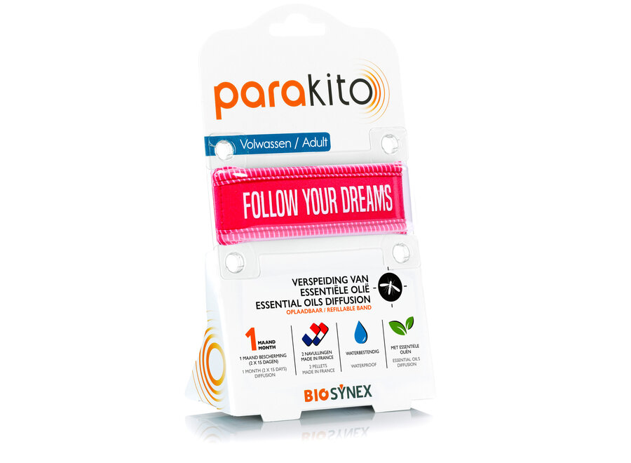 Parakito Oplaadbare Anti-Muggen Armband - Volwassen - Plant-Based Bescherming - Navulbaar - Innovatief
