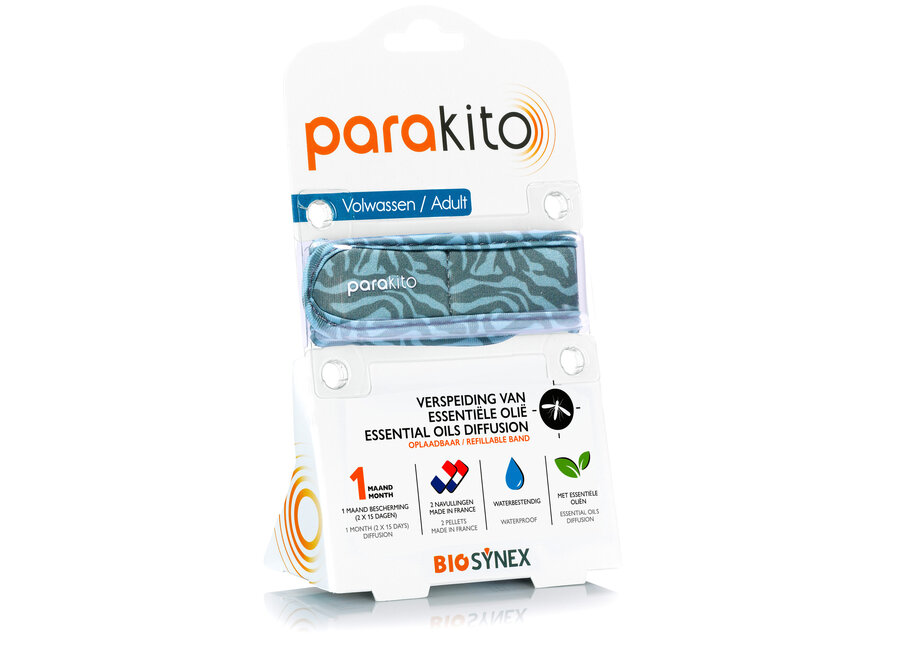 Parakito Rechargeable Anti-Mosquito Bracelet - Adult - Plant-Based Protection - Refillable - Innovative