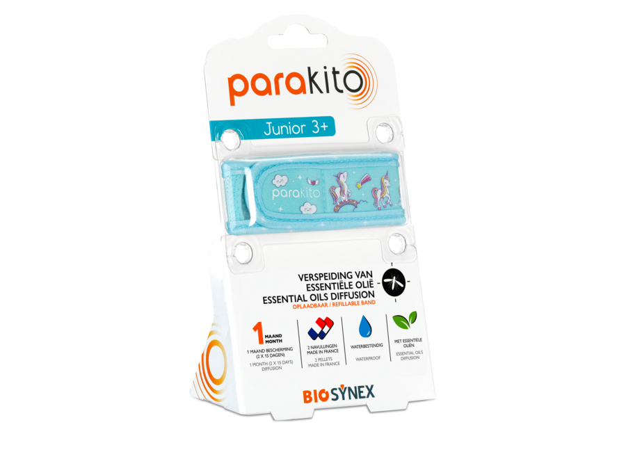 Parakito Wiederaufladbares Anti-Mücken-Armband Junior – Nachfüllbar – Langanhaltender Schutz – Insektenschutz