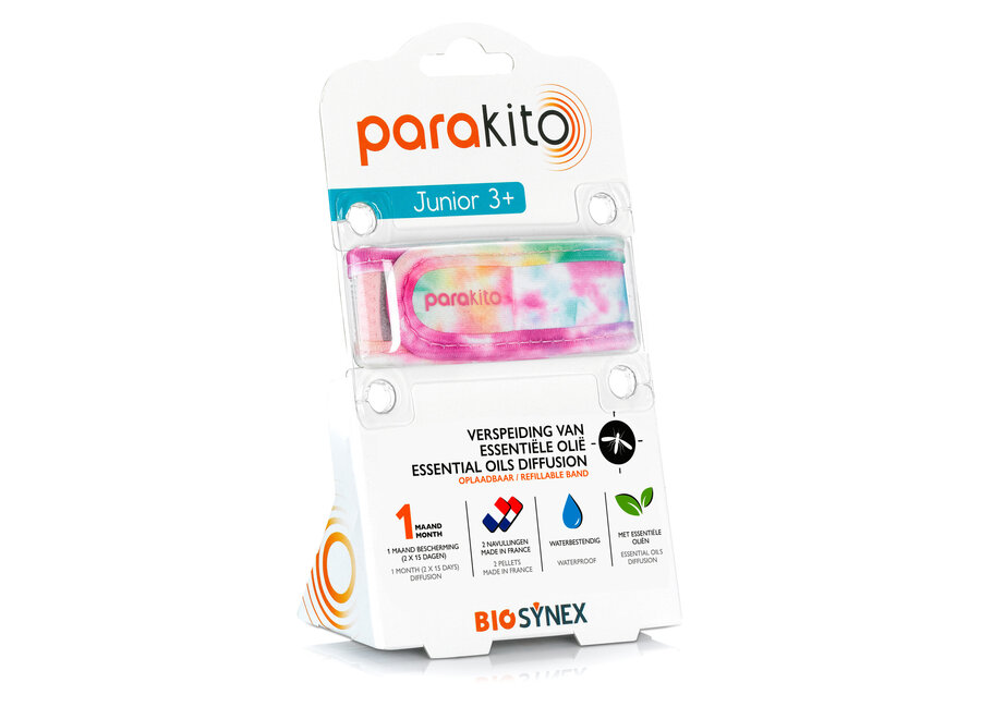 Parakito Rechargeable Anti-Mosquito Bracelet Junior - Refillable - Long-lasting Protection - Insect Repellent