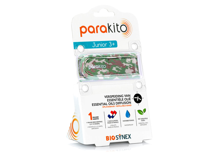 Parakito Rechargeable Anti-Mosquito Bracelet Junior - Refillable - Long-lasting Protection - Insect Repellent