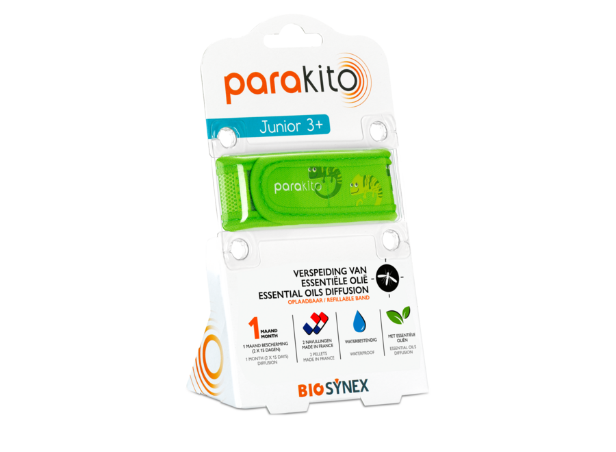 Parakito Wiederaufladbares Anti-Mücken-Armband Junior – Nachfüllbar – Langanhaltender Schutz – Insektenschutz