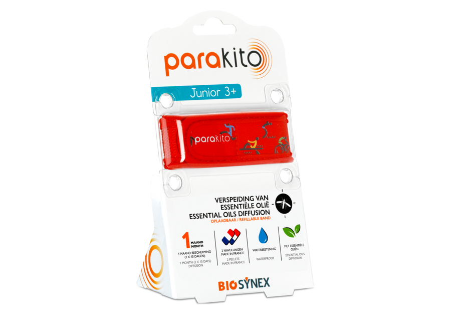 Parakito Rechargeable Anti-Mosquito Bracelet Junior - Refillable - Long-lasting Protection - Insect Repellent
