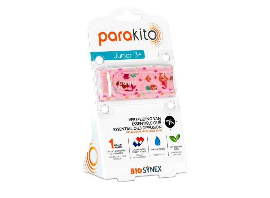 Parakito Oplaadbare Anti-Muggen Armband Junior - Navulbaar - Langdurige Bescherming - Insectenwerend