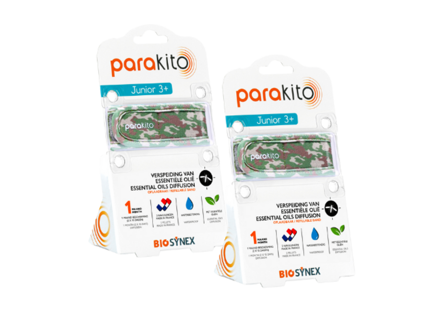Parakito Rechargeable Anti-Mosquito Bracelet Junior - Refillable - Long-lasting Protection - Insect Repellent