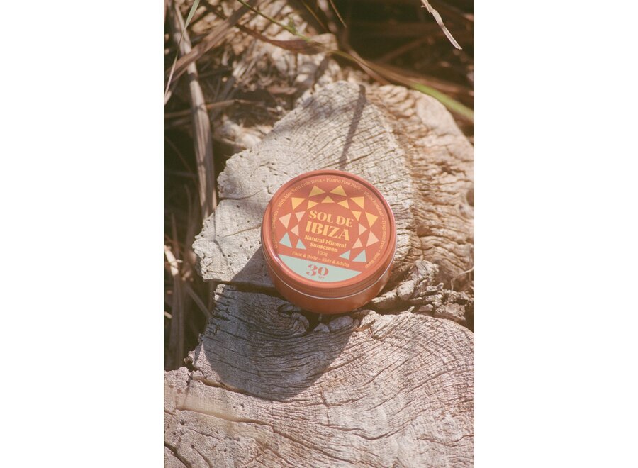 Crème Solaire Minérale Sol de Ibiza SPF30 pour Visage et Corps