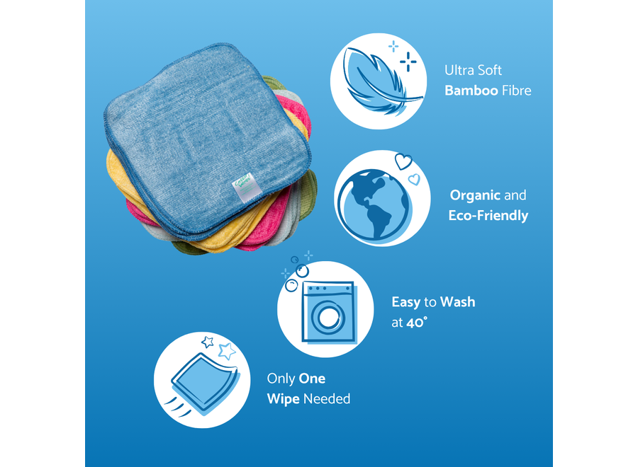 Baby Wipes - Bamboo - 25 Pieces - Different colors