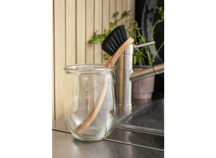 FSC dishwashing brush with curved handle, soft