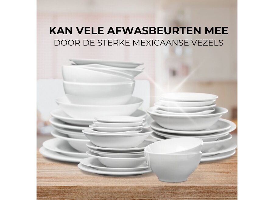 FSC Spülbürste mit gebogenem Griff hart