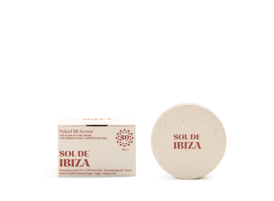 Naked BB Screen SPF50 – Soin teinté minéral nude pour le visage avec SPF50, 100 % naturel et vegan