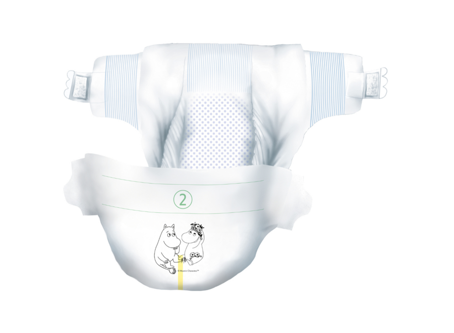 - Eco Disposable Diapers - Monthly Box 210 Pieces - Size 3 - 5 to 8 kg - Hypoallergenic - Sensitive Skin - Fragrance Free