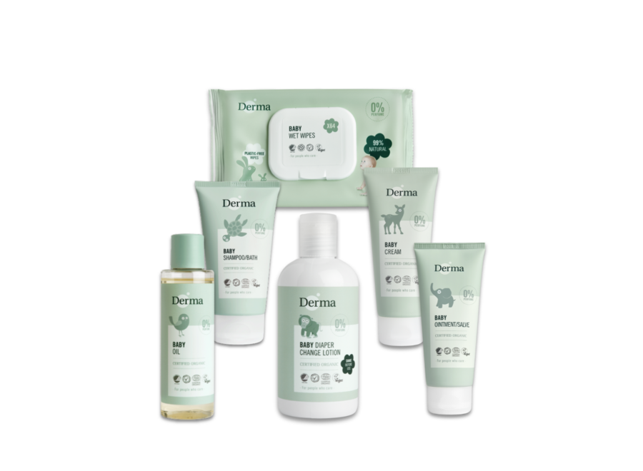 Coffret de démarrage Derma Eco Baby – Soins doux complets pour bébé (6 pièces)