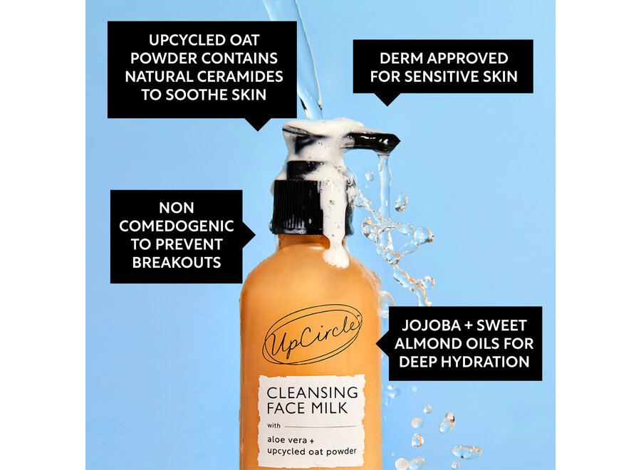UpCircle Moisturiser & Cleansing Face milk– Upcycled Argan Powder & Oat Powder