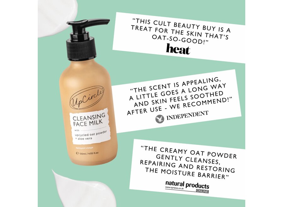 UpCircle Moisturiser & Cleansing Face milk– Upcycled Argan Powder & Oat Powder