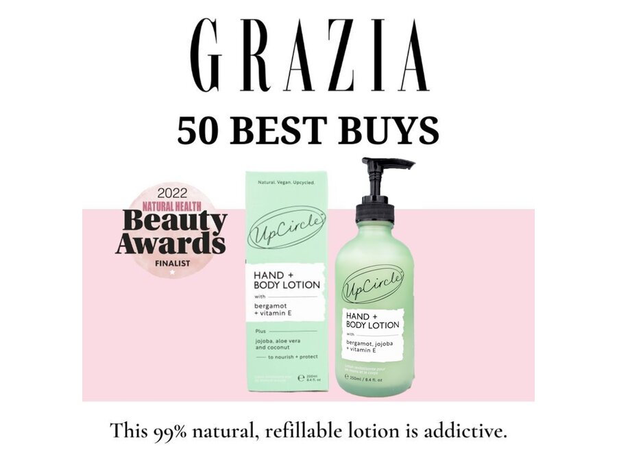 Lotion pour les mains et le corps – Eau de fruit de bergamote recyclée – Vitamine E – 50 ML