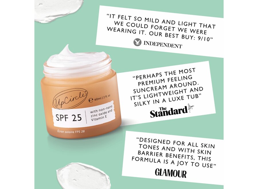 UpCircle - Sonnencreme - Face - SPF 25 - Upcycled Himbeeren - UVA & UVB Filter - Hochwertiger Schutz - Feuchtigkeitsspendend