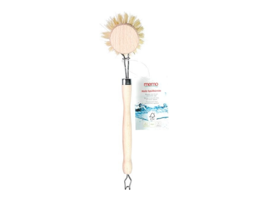 Dishwasher brush with handle and replaceable brush