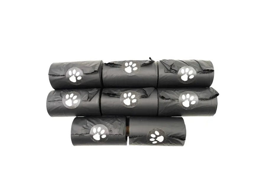 Compostable dog waste bags - 120 bags - Black