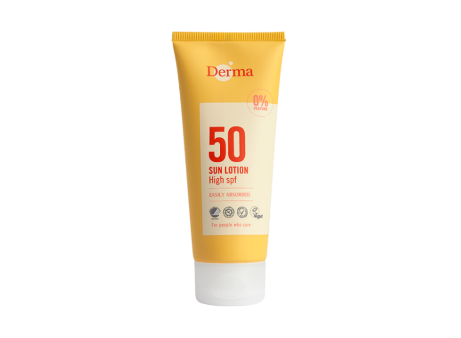 Derma Sun - Zonnebrand lotion SPF50 – 100 ML – Allergie & geurvrij
