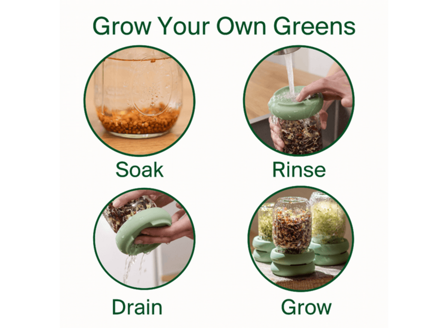 - Sprout Huggers - Sage Green - Laat jouw kiemen uitkomen