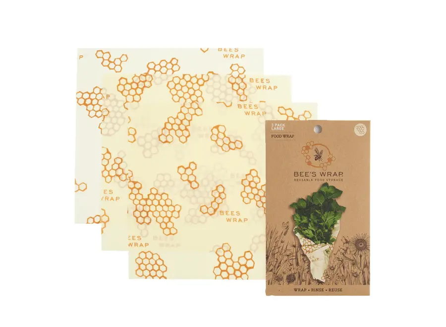 Bee's wrap - Voedselwraps om af te dekken - 3-pack Groot